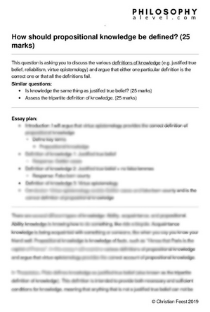 knowledge essay philosophy